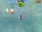 Bub model in Super Mario 64 (left) and a screenshot from Super Mario 64 DS (right)