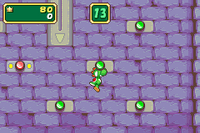 Gameplay screenshot of  holding on to a green peg