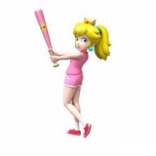 Peach jugando a Baseboll