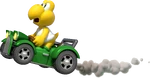 Un Koopa Troopa dans sa voiture