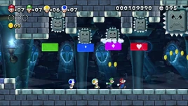 NSMBU Wendy's Shifting Castle Screenshot