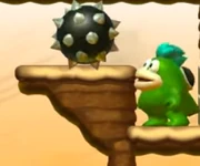 A Mega Spike after tossing a Giant Spiked Ball.