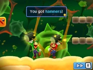 Mario and Luigi getting their hammers in the Trash Pit from Mario & Luigi: Bowser's Inside Story and Mario & Luigi: Bowser's Inside Story + Bowser Jr.'s Journey