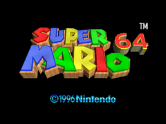 Super Mario 64 title screen
