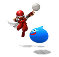 Ninja and Slime playing Volleyball.