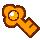 Objet Clé - Paper Mario - La Porte Millénaire - Clé ascenseur (orange)