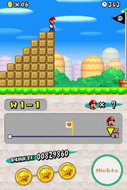 NSMB Screenshot Level-Ende