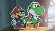 Green Yoshi and Mario