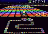 Rainbow Road from Super Mario Kart.