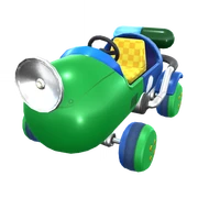 The Capsule Kart and the Blue-Green Capsule Kart from Mario Kart Tour