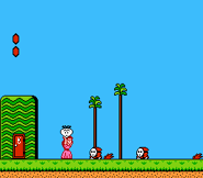 World 1-1 from the NES version of Super Mario Bros. 2.