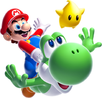 Mario y Yoshi Super Mario Galaxy 2 Artwork