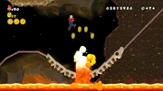 , riding a Spine Coaster in New Super Mario Bros