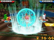 Maga blanca realizando el Tiro sanctus.