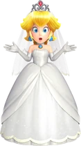 Peach dans son habit de mariage