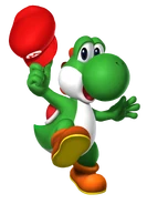 Yoshi with Mario's Hat