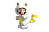 Mario traje tanooki blanco
