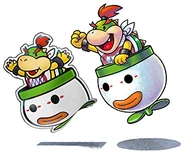 Bowser Jr. und Papier-Bowser Jr.