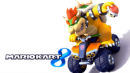 In a title screen of Mario Kart 8