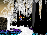 PMTTYD Star Piece BogglyWoodsPanel.png (339 KB) On the west end corner of the platform to the north of the fourth area in Boggly Woods.