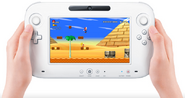 Das Gamepad mit dem Spiel New Super Mario Bros. Mii