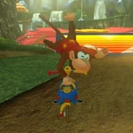 MK8D Screenshot Diddy Kong Sprungturbo Bike 1