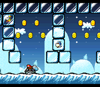 SMW2 Screenshot Eiswürfel Valley