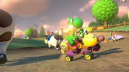 MK8 Yoshi Wii Moo Moo Meadows Screenshot