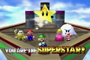 Luigi becomes the Super Star.