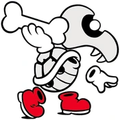 Artwork of Dry Bones from Super Mario World