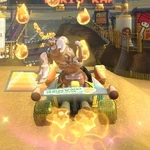 MK8 Screenshot Rosagold-Peach Sprungturbo Kart 2
