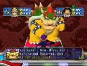 A special fire-shaped space in Bowser's Gnarly Party where normal-sized players lose half their coins if they pass this space.