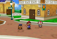 Outside Toad Town Item Shop (Paper Mario)