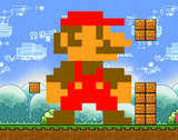 Mario under the affect of the Mega Star.