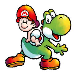 Bebé Mario y Yoshi Artwork