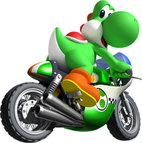 Yoshi Mario Kart Wii Artwork