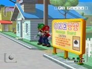 The "Onett Message Board" hidden offscreen