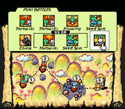 The hidden Mini Battle menu in Super Mario World 2: Yoshi's Island