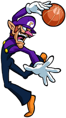 Illustration de Waluigi pour Mario Slam Basketball