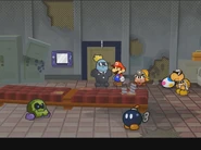 Match Time.png (825 KB) The security guard comes to escort Mario and Goombella (but not the egg) to the ring.
