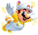 NSMB2 Artwork Weißer Waschbär-Mario