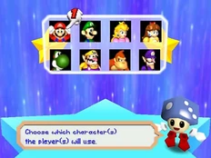 The character selection screen.
