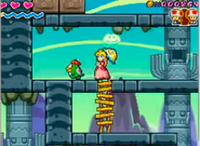 Peach encountering a Mad Spike in Super Princess Peach