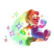 Stern-Mario in New Super Mario Bros. Wii