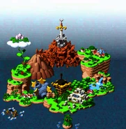 The World Map of Super Mario RPG: Legend of the Seven Stars.
