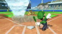Luigi sends the Tornado Swing off into the field