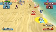 A 3-on-3 Hockey match in Mario Sports Mix