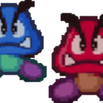 Red And Blue Goombas Mariowiki Fandom I was just thinking about what goomba would look like without eyebrows. red and blue goombas mariowiki fandom