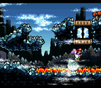 SMW2 Screenshot Nebelgrotte