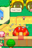 The game opens in Toad Town.